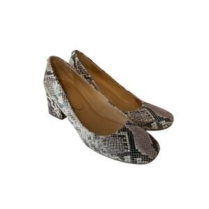 Donald Pliner Audry 8.5 Snake Skin 2.5 in Pump Closed Toe Heel